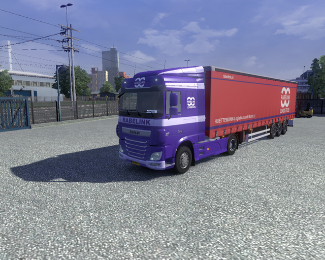 ets2 Daf XF 105 510 euro6 4x2 + Fruehauf met kooia prive skin ets2