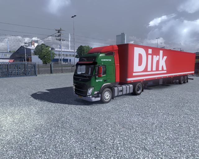 ets2 Volvo FM 4x2 + 2 asser trailer Wesseling tran prive skin ets2