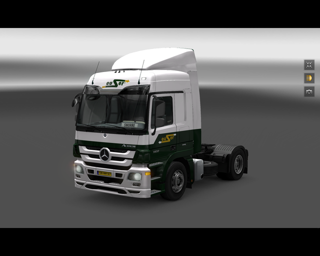 ets2 Mercedes Actros 1832 mp3 4x2 Euser Transport  prive skin ets2