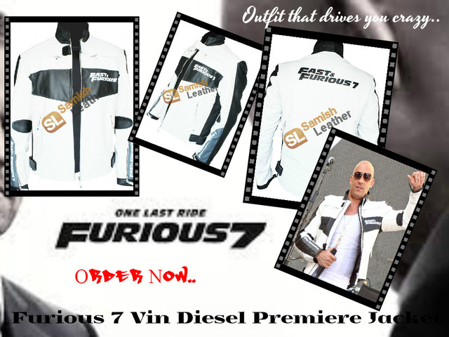 Furious 7 Vin Diesel Premiere Jacket Samish Leather Jackets