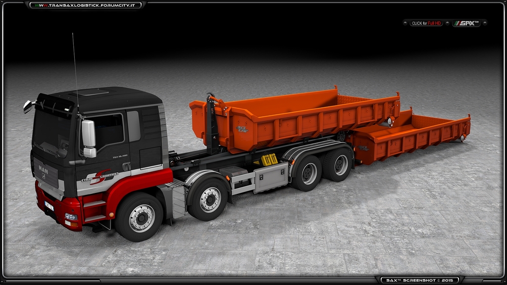 MAN TGA + Multilift & Mulde mÂ³ 9.0 2x1 - TSLâ„¢ MAN TGA + Multilift System