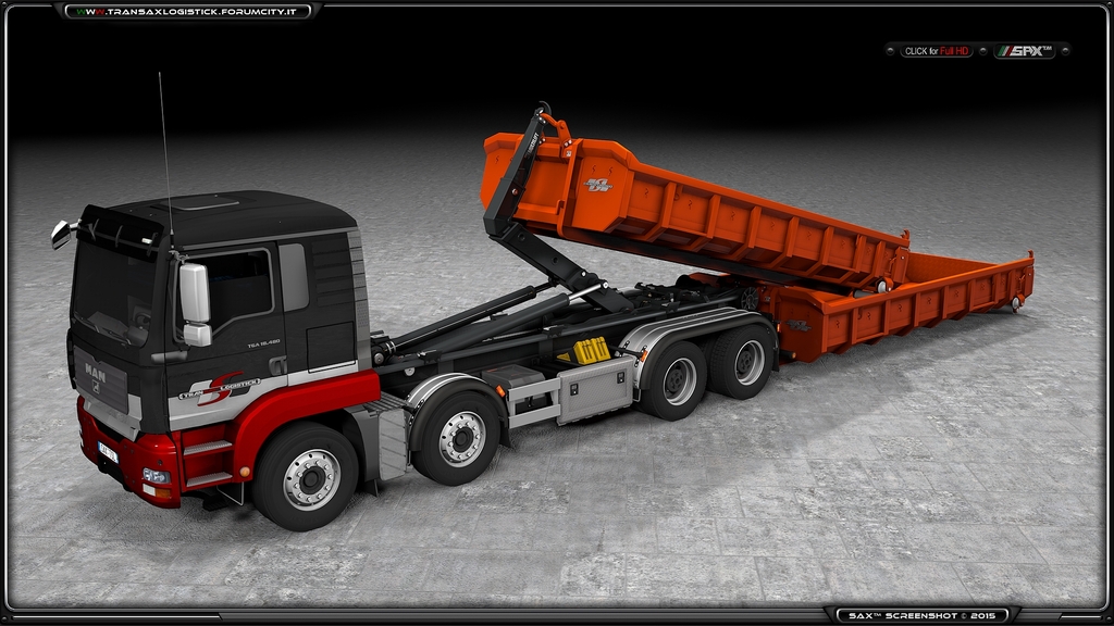 MAN TGA + Multilift & Mulde mÂ³ 9.0 3x1 - TSLâ„¢ MAN TGA + Multilift System