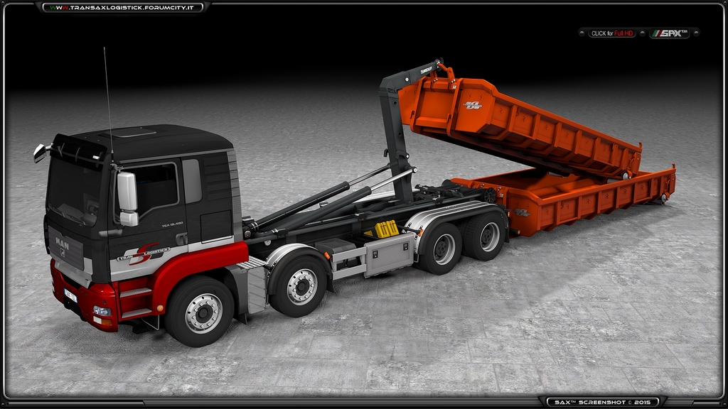 MAN TGA + Multilift & Mulde mÂ³ 9.0 4x1 - TSLâ„¢ MAN TGA + Multilift System