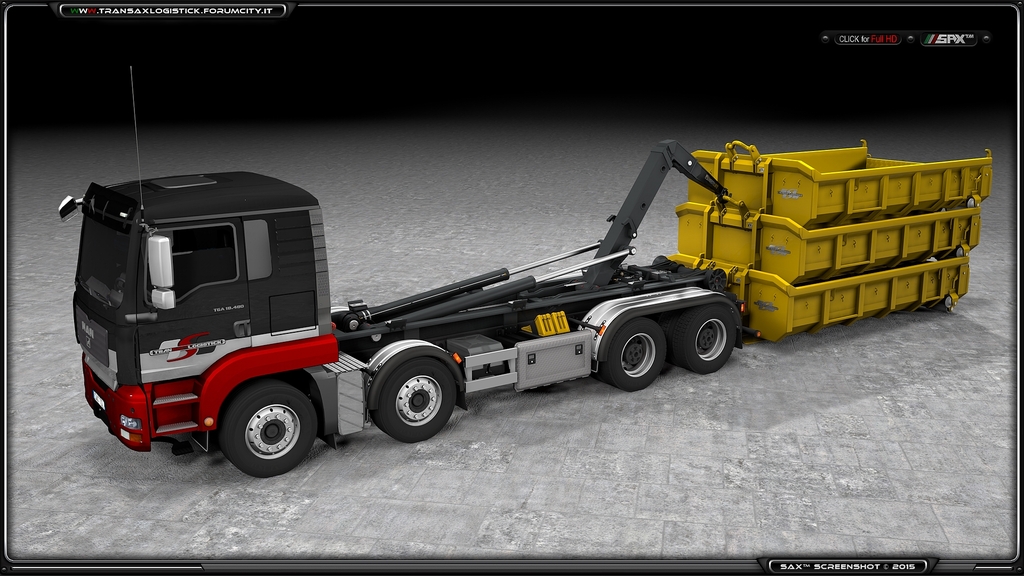 MAN TGA + Multilift + Mulde mÂ³ 7.0 4 - TSLâ„¢ MAN TGA + Multilift System