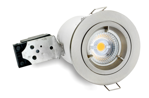 6 WATTS LED BULB WITH SATIN CHROME FIRE RATED DOWN Fire Rated Downlights