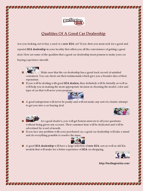 Qualities of a good car dealership Qualities Of A Good Car Dealership