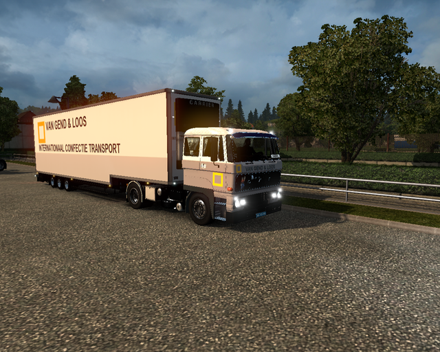 ets2 Daf 2800 4x2 + Krone Jumbovan Van Gend & Loos prive skin ets2