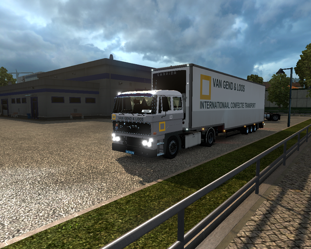 ets2 Daf 2800 4x2 + Krone Jumbovan Van Gend & Loos prive skin ets2