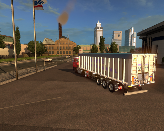 ets2 Daf 2800 4x2 + Benalu trailer Beens & Zn Stad prive skin ets2