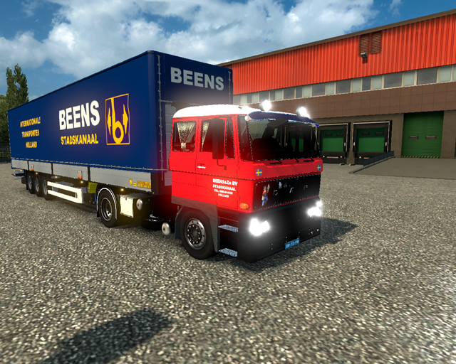 ets2 Daf 2800 + Schmitz Paneltrailer Beens Stadska prive skin ets2