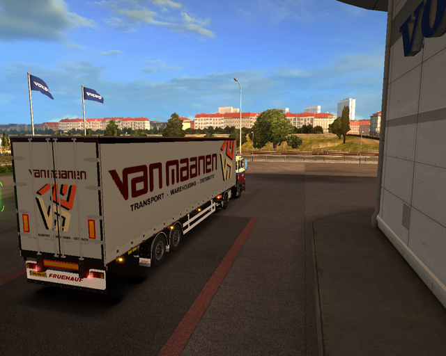 ets2 Daf 2800 4x2 + 2 asser Zeiltrailer van Maanen prive skin ets2