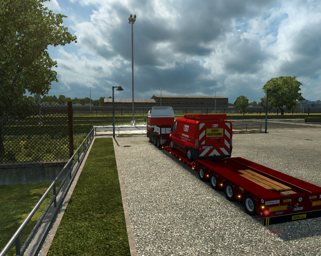 ets2 Man F2000 6x4 + dieplader begeleiding Streuke prive skin ets2