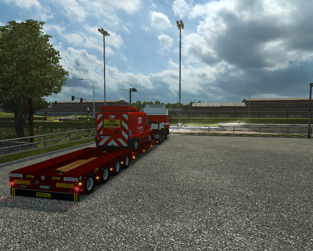 ets2 Man F2000 6x4 + dieplader begeleiding Streuke prive skin ets2