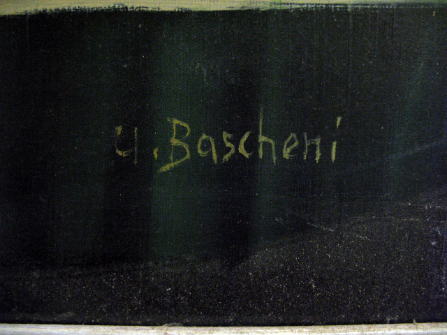 Baschenis Signature on Natura-Morta Evaristo Beschenis (Original) (1617-1677) Rare Signature