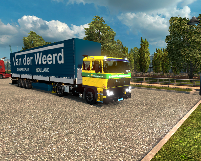 ets2 ets2 Daf 2800 4x2 + HUMBAUR zeiltrailer Koets prive skin ets2