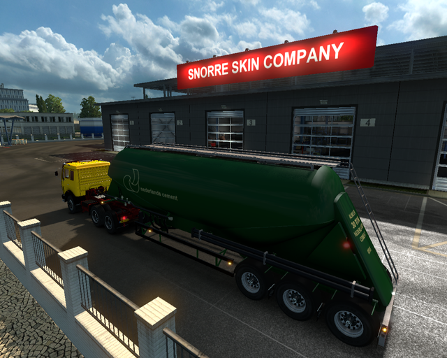 ets2 Mercedes NG 1632 6x4 + Cement trailer Nederla prive skin ets2