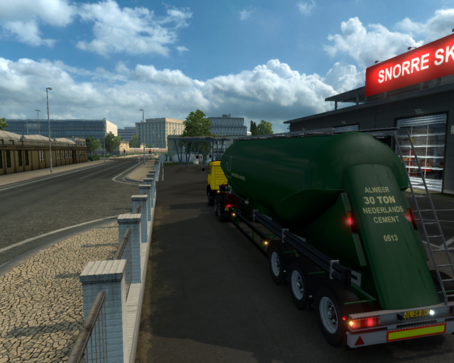 ets2 Mercedes NG 1632 6x4 + Cement trailer Nederla prive skin ets2