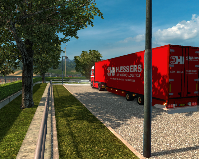 ets2 Renault T 4x2 + 2 asser Jumbo trailer H prive skin ets2