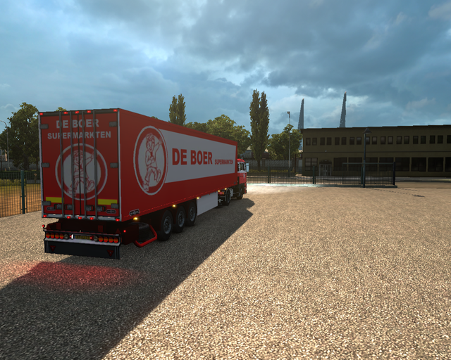 ets2 Daf 2800 + van Hool Trailer De Boer Supermark prive skin ets2