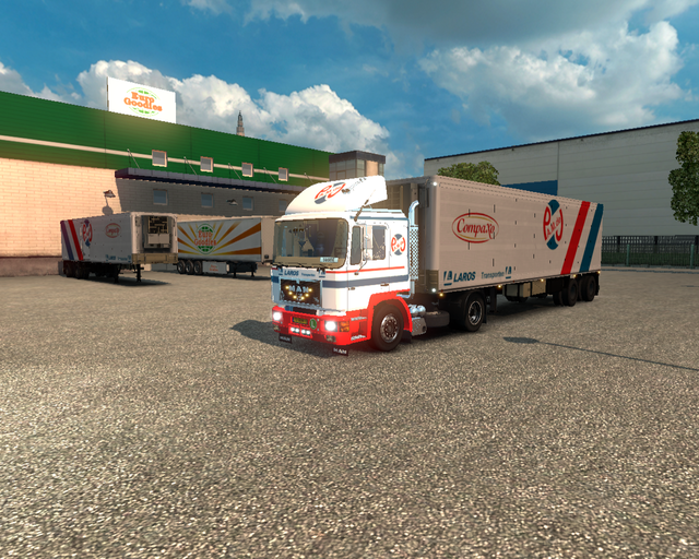 ets2 Man F90 4x2 + 2 asser cooltrailer P.A.M prive skin ets2