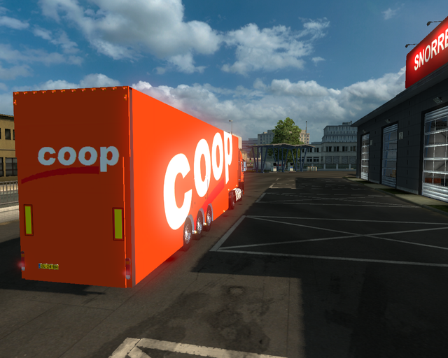 ets2 Daf CF 4x2 + 2Win Trailer COOP Supermarkten 3 prive skin ets2