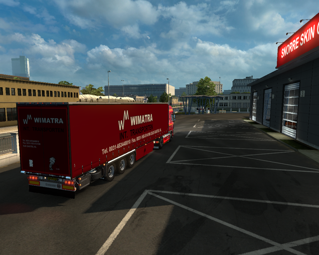 ets2 Daf Xf 105 4x2 + schuifzeil trailer Wimatra t prive skin ets2