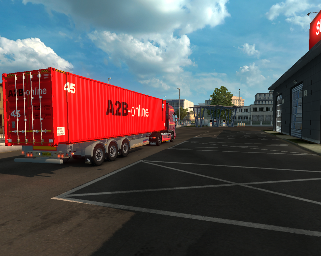 ets2 Daf Xf 105 4x2 + 45ft container Wimatra trans - prive skin ets2