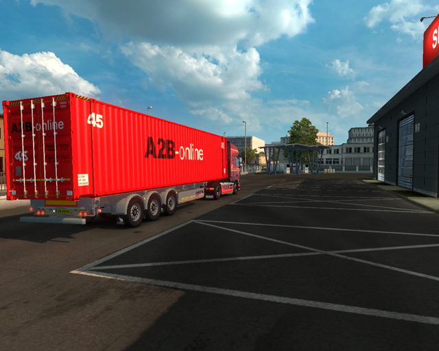 ets2 Daf Xf 105 4x2 + 45ft container Wimatra trans prive skin ets2