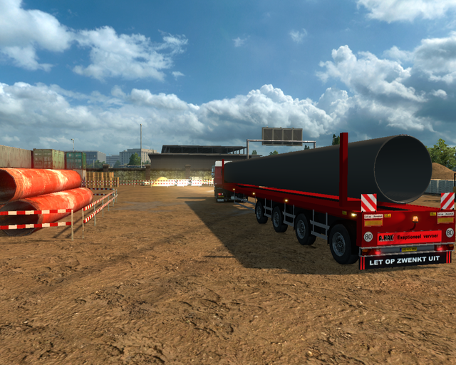 ets2 Daf XF 105 6x2 + Tube trailer A prive skin ets2