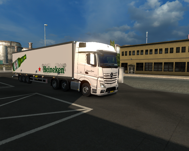 ets2 Mercedes Actros MP4 2014 Simon Loos + Trailer prive skin ets2