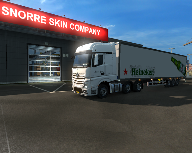 ets2 Mercedes Actros MP4 2014 Simon Loos + Trailer prive skin ets2