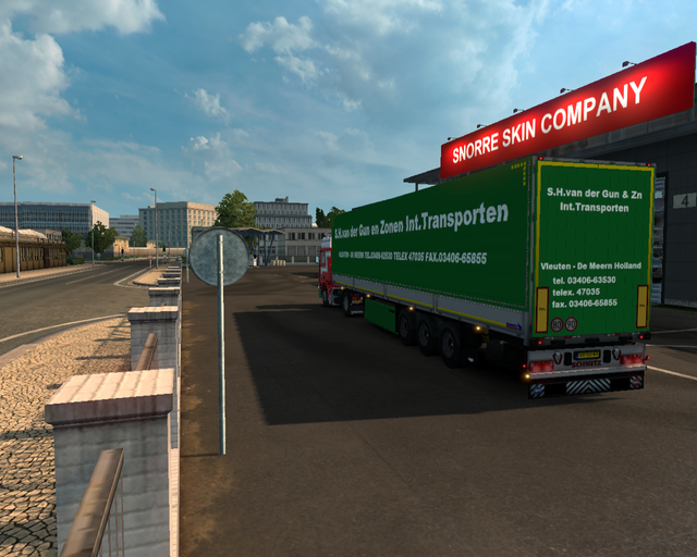 ets2 Volvo F16 4x2 + Schmitz uni Trailer GunTrans  prive skin ets2