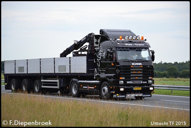 BF-VR-14 Scania 143 Vlastrans-BorderMaker Uittocht TF 2015