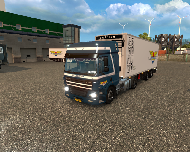 ets2 Daf CF 4x2 + 2 asser Krone D.J prive skin ets2