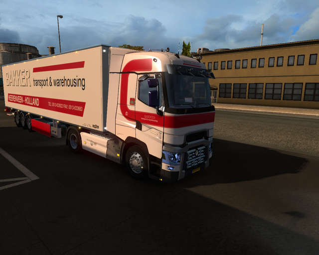 ets2 Renault T 4x2 + Chereau coolliner Bakker tran prive skin ets2