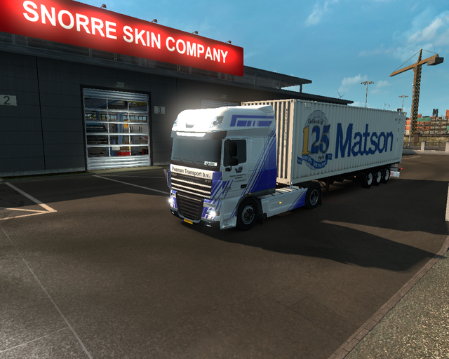 ets2 Daf XF105 4x2 + Container trailer Peeman Tran prive skin ets2