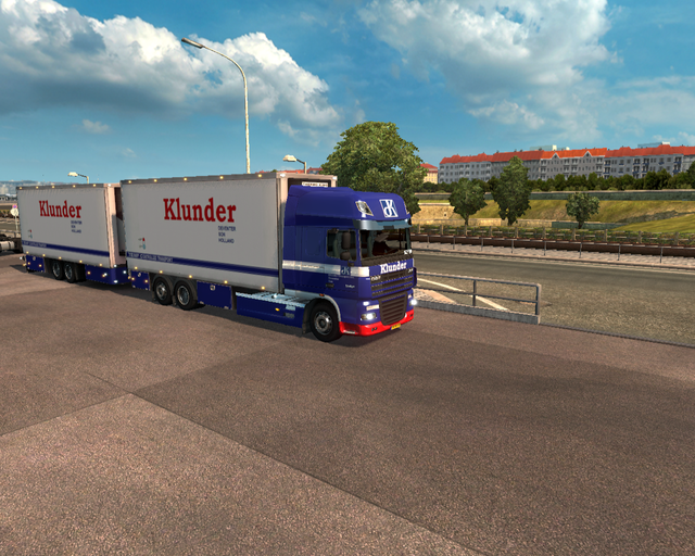 ets2 Daf XF 105 6x2 BDF + tandem Klunder transport prive skin ets2