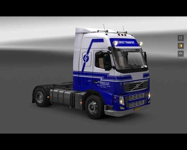 ets2 Volvo FH 4x2 Classic de Groot Transport Nieuw prive skin ets2