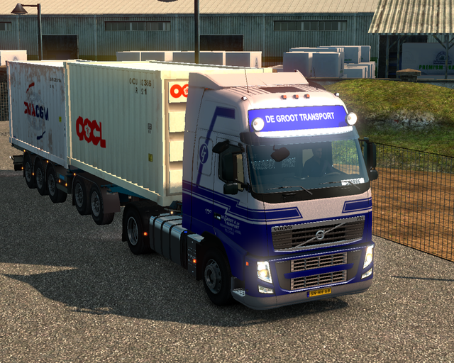 ets2 Volvo FH 4x2 Classic + D-TEC de Groot Transpo prive skin ets2