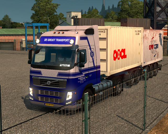 ets2 Volvo FH 4x2 Classic + D-TEC de Groot Transpo prive skin ets2