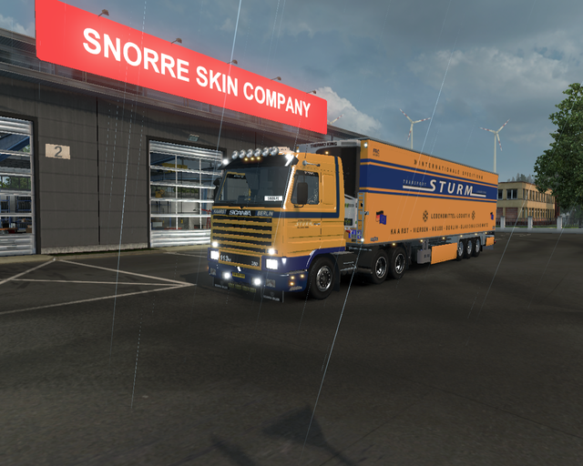 ets2 Scania 113M 380 6x4 + Chereau Coolliner Sturm prive skin ets2