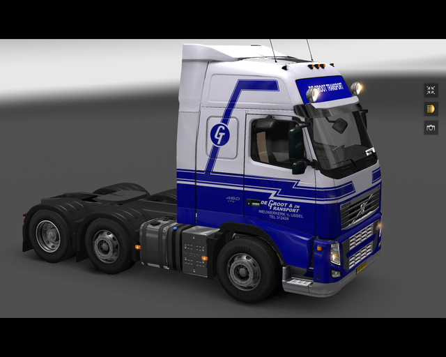 ets2 Volvo Fh 6x2 De Groot transport Nieuwerkerk a prive skin ets2