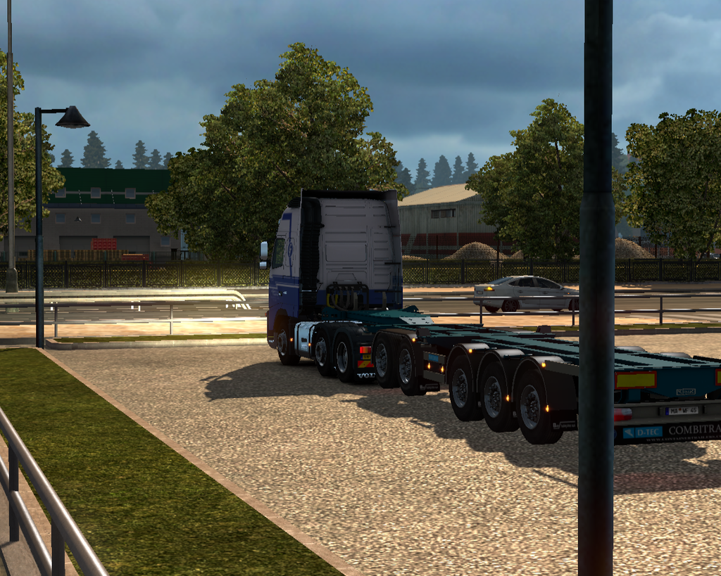 ets2 Volvo Fh 6x2 + empty d-tec trailer De Groot t - prive skin ets2
