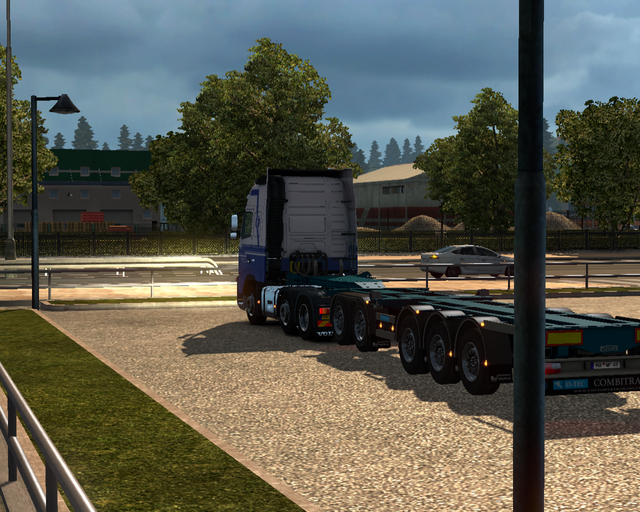 ets2 Volvo Fh 6x2 + empty d-tec trailer De Groot t prive skin ets2