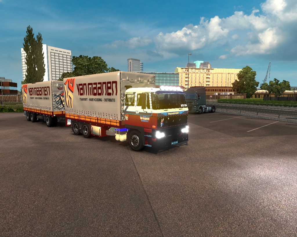 ets2 Daf 2800 6x4 BDF + Aanhanger Int - prive skin ets2