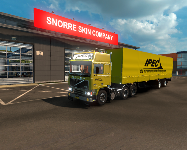 ets2 Volvo F10 6x4 + zeilhuiftrailer IPEC the Euro prive skin ets2