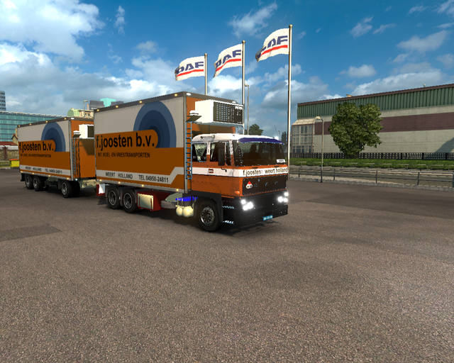 ets2 Daf 2300 6x4 BDF +aanhanger F prive skin ets2