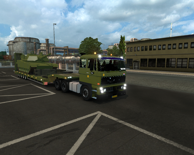 ets2 2300 6x4 + Dieplader Militaire Tank NL  prive skin ets2