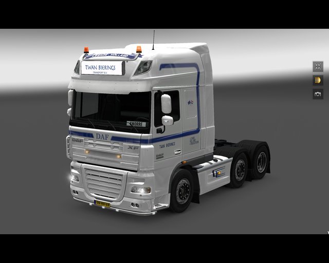 ets2 Daf XF 105 6x2 Twan Bierings Transport bv Lee prive skin ets2