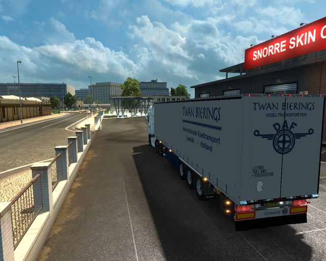 ets2 Daf XF 105 6x2 + Schuifzeil trailer Twan Bier prive skin ets2